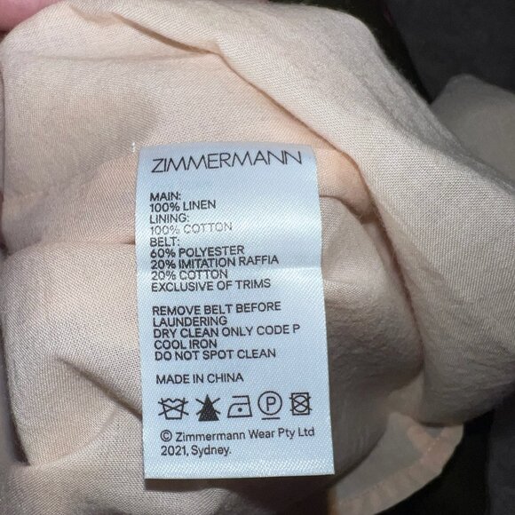 Zimmermann Floral Linen Puff-Sleeve Dress - Picture 4 of 4